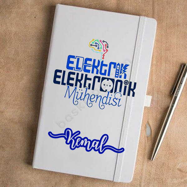 Elektrik Mühendislerine Özel Baskılı Beyaz Ajanda online tasarla