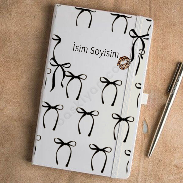 Kişiye Özel Baskılı Beyaz Ajanda online tasarla