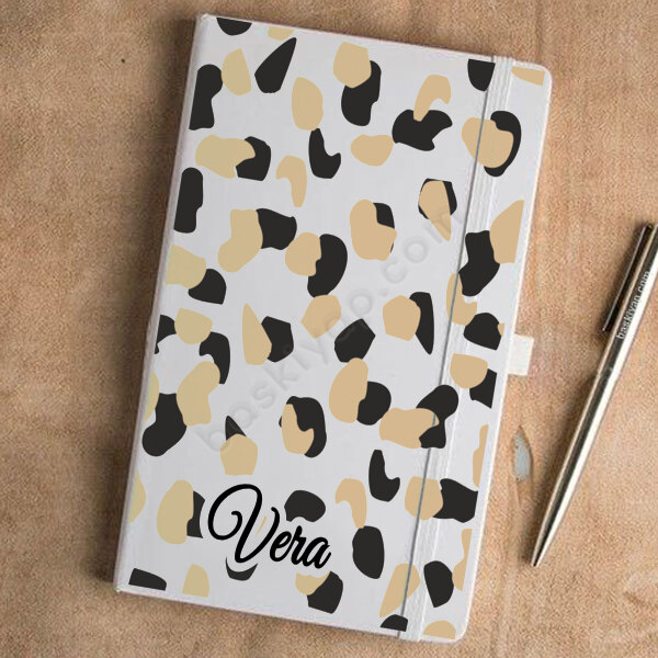 Leopar 2 Desen Beyaz Ajanda online tasarla