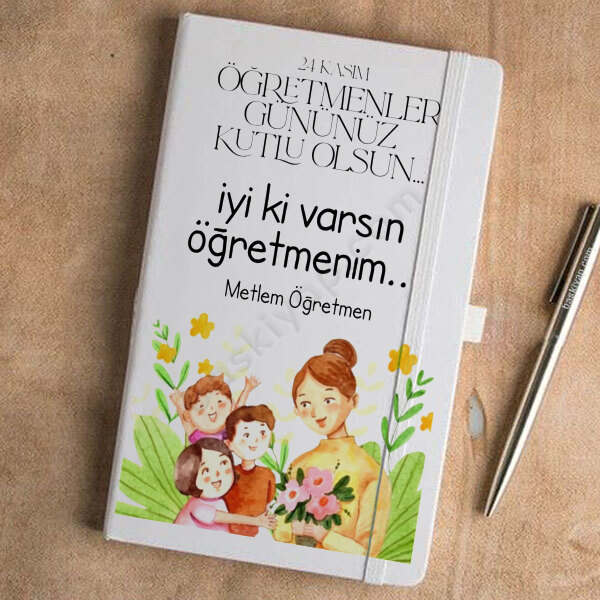 Öğretmenler Günü Tasarımlı Ajanda online tasarla