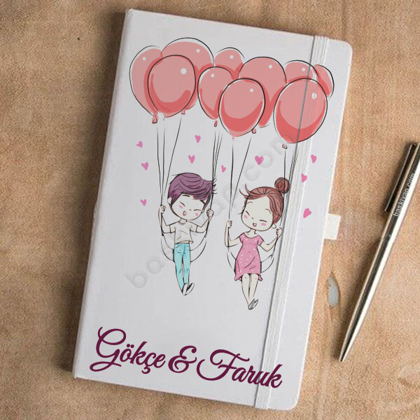 Sevgililer Günü Hediyesi Beyaz Ajanda online tasarla