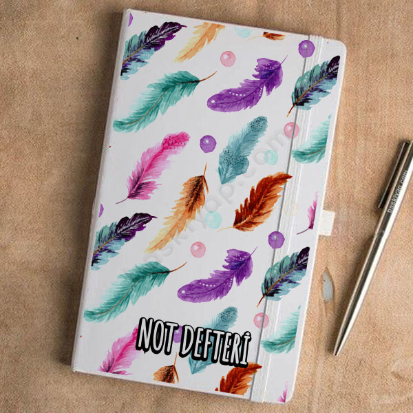 Tüy Fonlu Beyaz Ajanda online tasarla