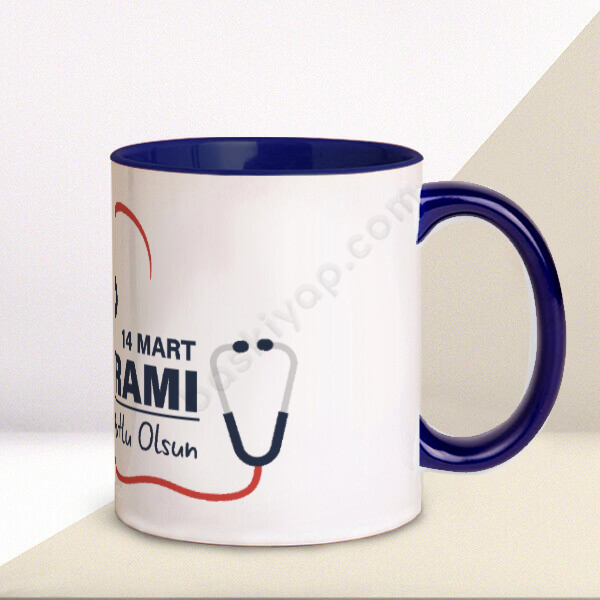 14 Mart Tıp Bayramı Bardak online tasarla