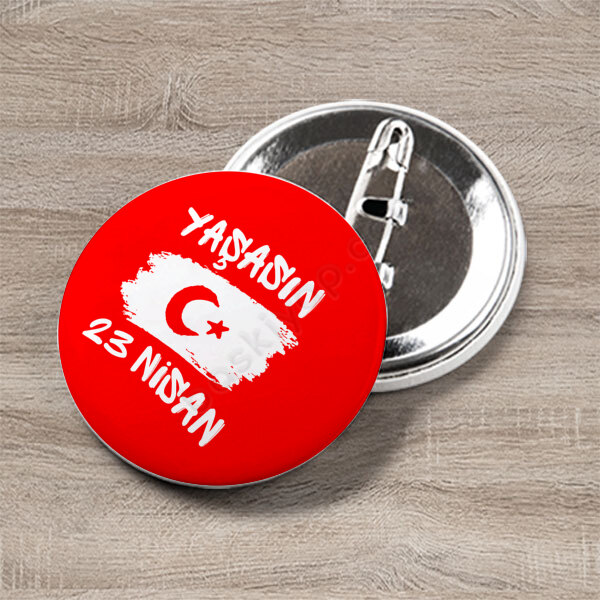 23 Nisan Ulusal Egemenlik Ve Çocuk Bayramı Buton Rozet-1 online tasarla