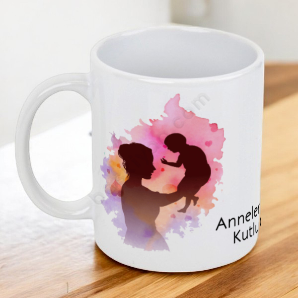 Anne Çoçuk Baskılı Kupa Bardak online tasarla