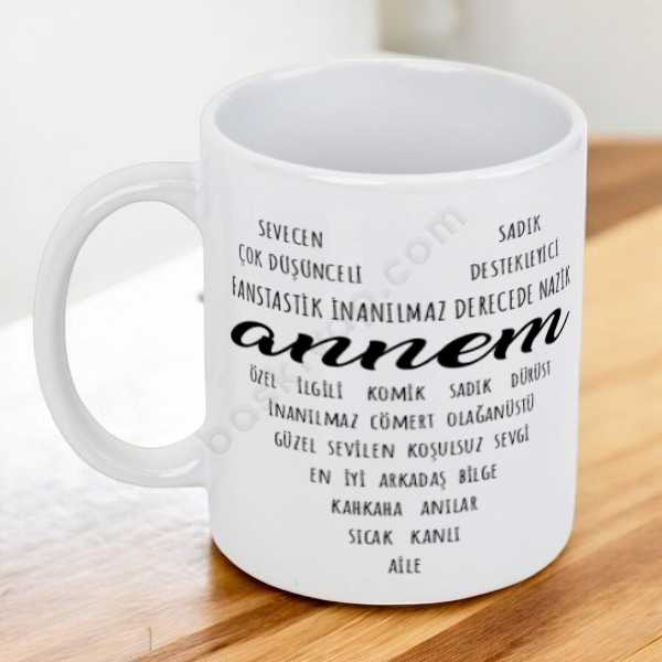 Annem Tasarımlı Baskılı Kupa Bardak online tasarla