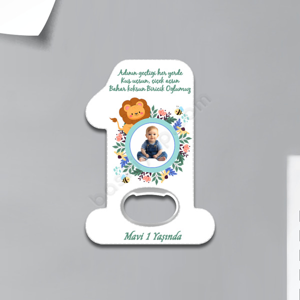 Bir Yaş Magnet Açacak Tasarımı online tasarla