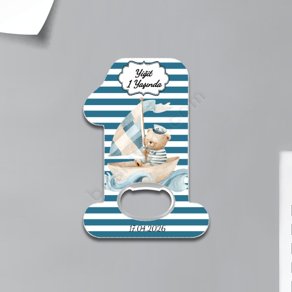 Ayıcıklı Kişiye Özel Bir Magnet Açacak online tasarla