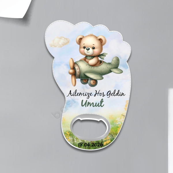 Sevimli Hayvanlı Kişiye Özel Ayak Magnet Açacak online tasarla