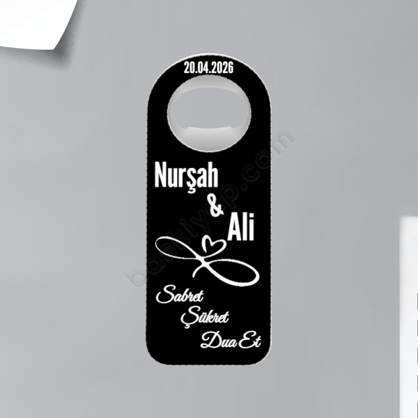 Düğün Hatırası Dik Magnet Açacak online tasarla
