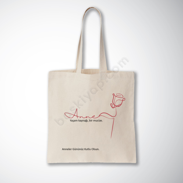 Anneler Gününe Özel Baskılı Promosyon Bez Çanta online tasarla