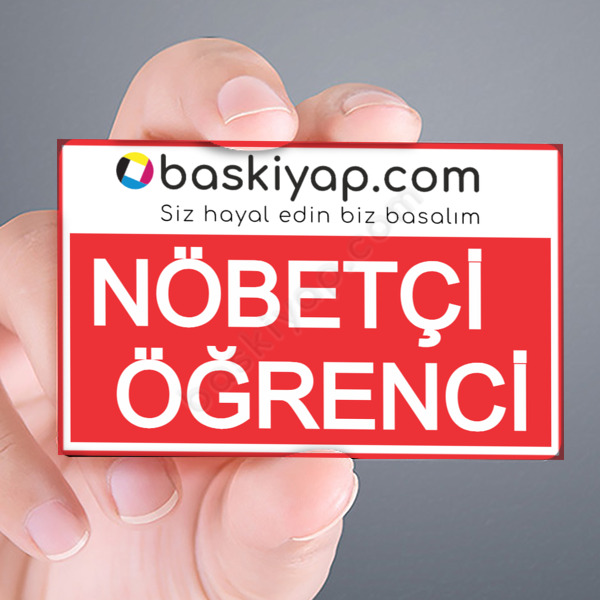 Nöbetçi Öğrenci Yaka Kartı online tasarla