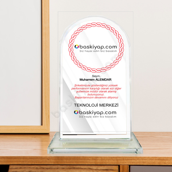 Şlt008 Başarı Kristal Plaketi online tasarla