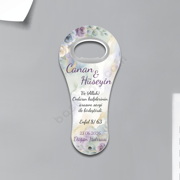 Düğün Hediyelik- Raket Magnet Açacak online tasarla