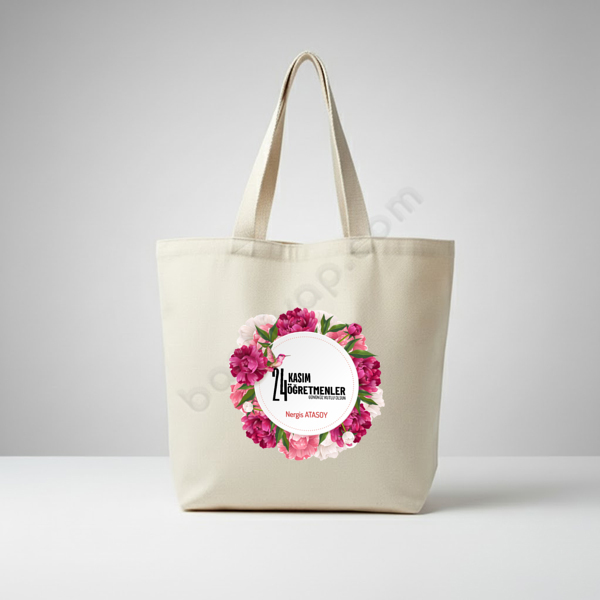 24 Kasım Öğretmenler Günü Baskılı Çanta online tasarla