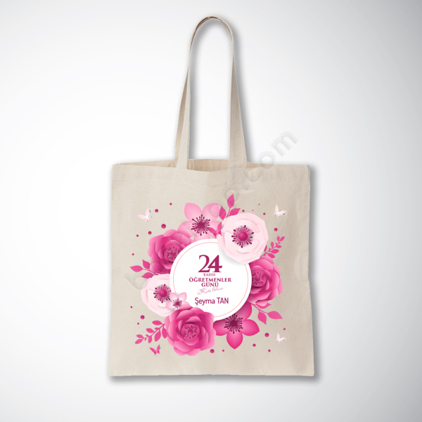 24 Kasım Öğretmenler Günü Baskılı Ekonomik Çanta online tasarla