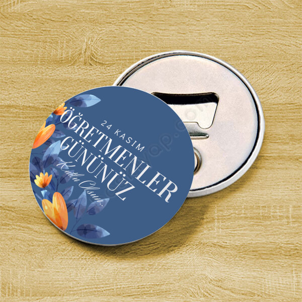 24 Kasım Öğretmenler Günü Buton Magnetli Açacak online tasarla