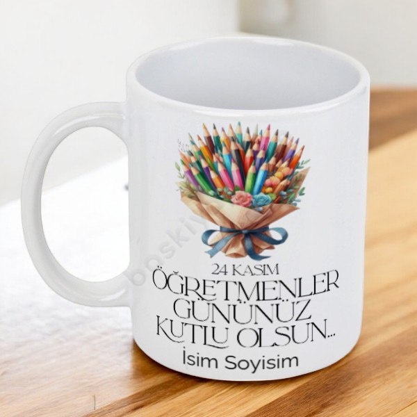 24 Kasım Öğretmenler Günü Kupa Tasarımı online tasarla