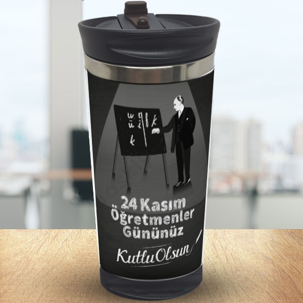 24 Kasım Öğretmenler Günü Kutlu Olsun Baskılı Termos 300Ml online tasarla