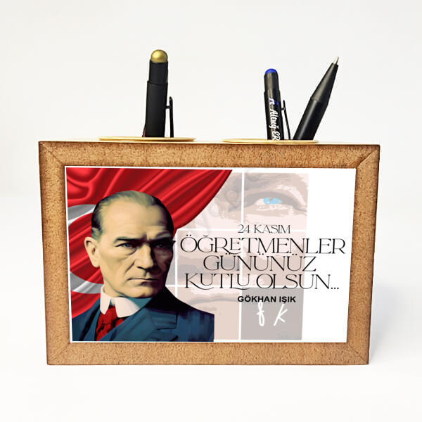 24 Kasım Öğretmenler Günü Masaüstü Kalemlik-1 online tasarla