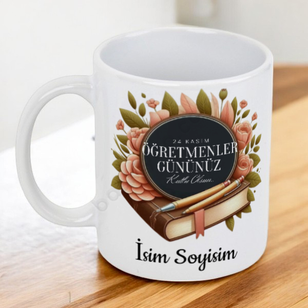 24 Kasım Öğretmenler Günü Tasarımlı Baskılı Kupa online tasarla