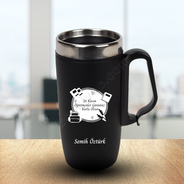 24 Kasım Öğretmenler Gününe Özel Mat Çelik Termos Bardak online tasarla