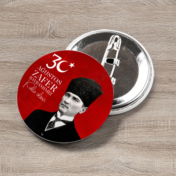 30 Ağustos Zafer Bayramı 5.5X5.5 Buton Rozet online tasarla
