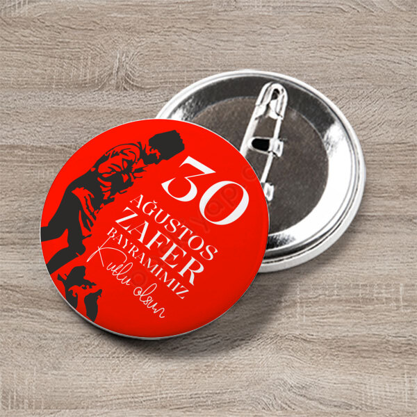 30 Ağustos Zafer Bayramı Buton Rozet online tasarla