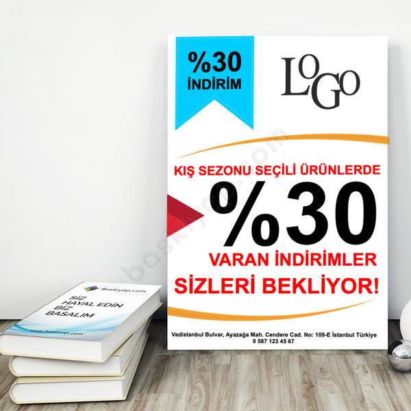 %30 İndirim Afişi online tasarla
