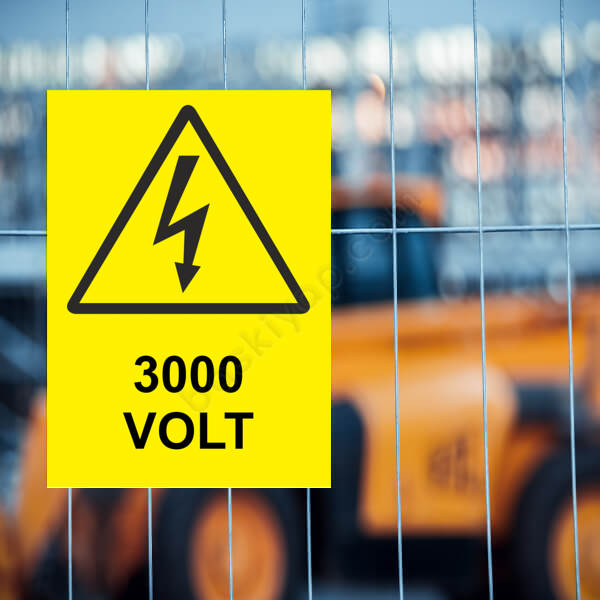 3000 Volt Etiketi online tasarla