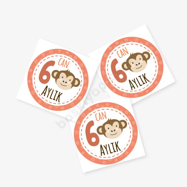 6 Aylık Bebek Etiket online tasarla