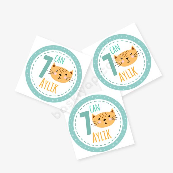 7 Aylık Bebek Etiket online tasarla