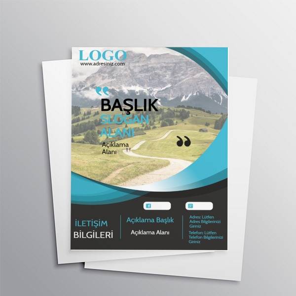 Mavi Gri Tur Rehberi online tasarla