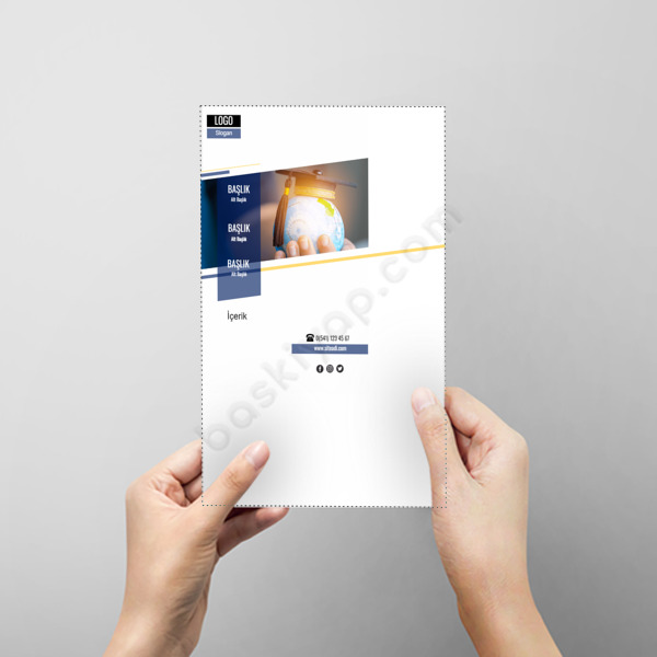 A5 Dershane Broşürü online tasarla