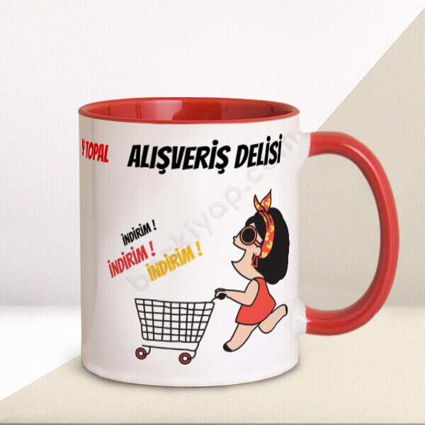 Alışveriş Delisi Tasarım Kupa Bardak online tasarla