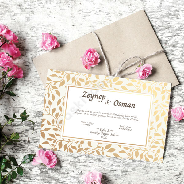 Altın Renkli Çiçekli online tasarla