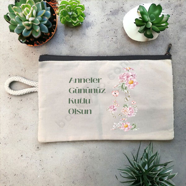 Anneler Günü Hediyesi Bez Makyaj Çantası online tasarla