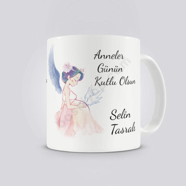 Anneler Günü Temalı İsme Özel Baskılı Kupa online tasarla