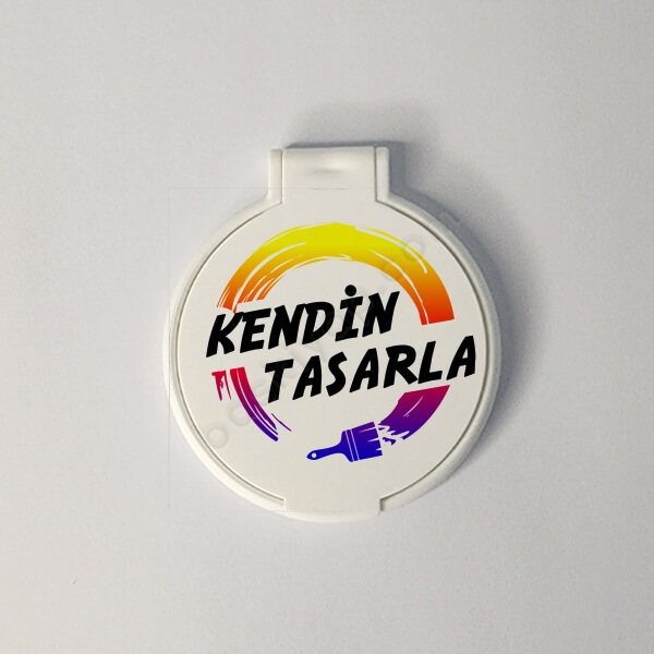 Anneye Özel Yuvarlak Beyaz Makyaj Aynası online tasarla