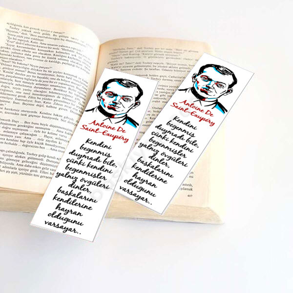 Antoine De Saint-Exupéry Tasarımlı Kitap Ayracı online tasarla