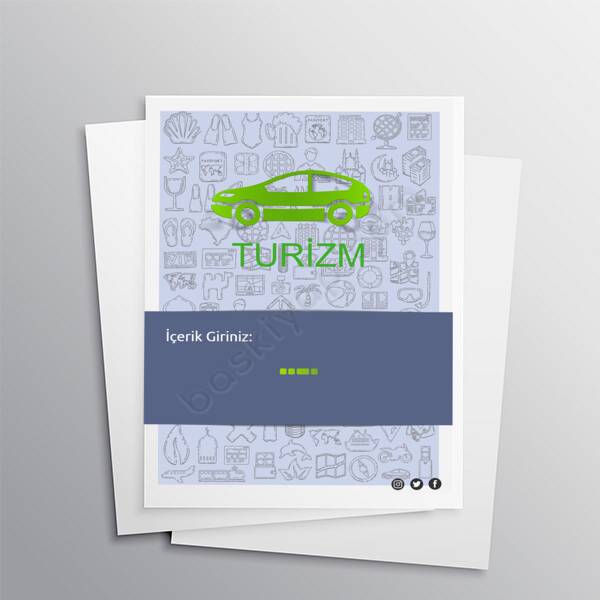 Araç Kiralama Tasarımlı A4 Broşür online tasarla