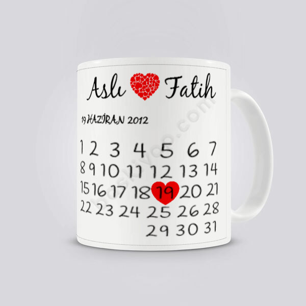 Aşk Takvimi Kupa online tasarla