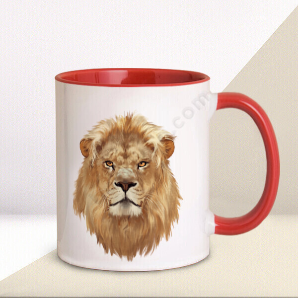 Aslanlı Kırmızı Kupa online tasarla