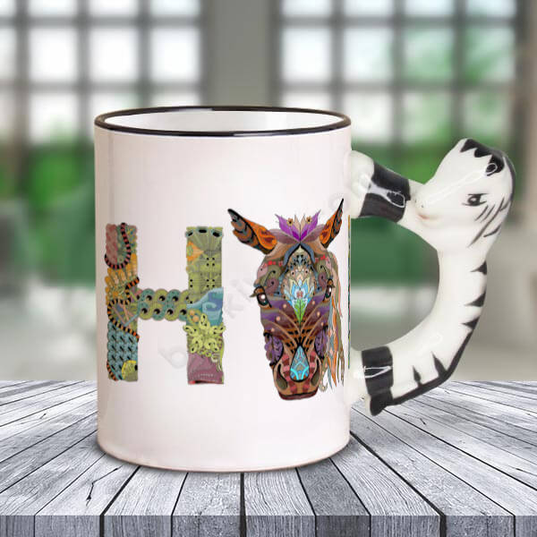 At Yazılı At Kulplu Kupa online tasarla