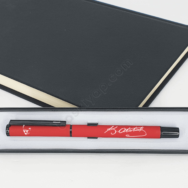 Atatürk Süliet Ve İmza Baskılı Kalem online tasarla