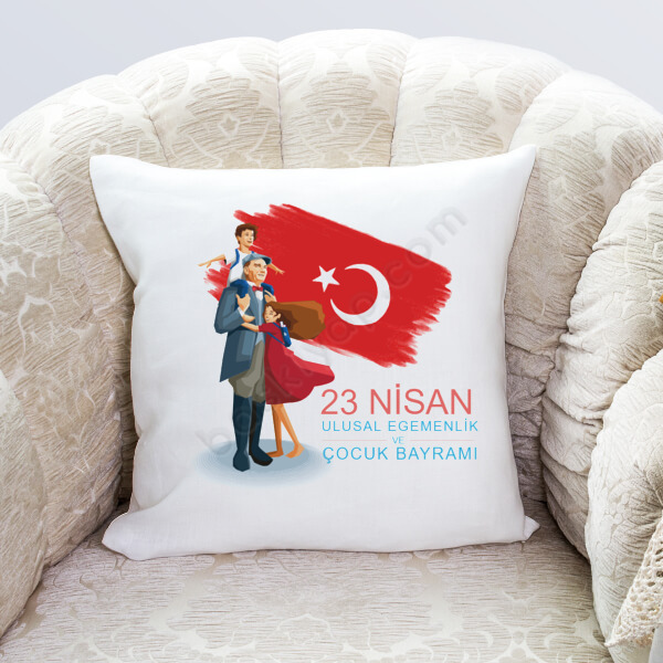 Atatürk Ve Çocuklar Tasarım Yastık online tasarla
