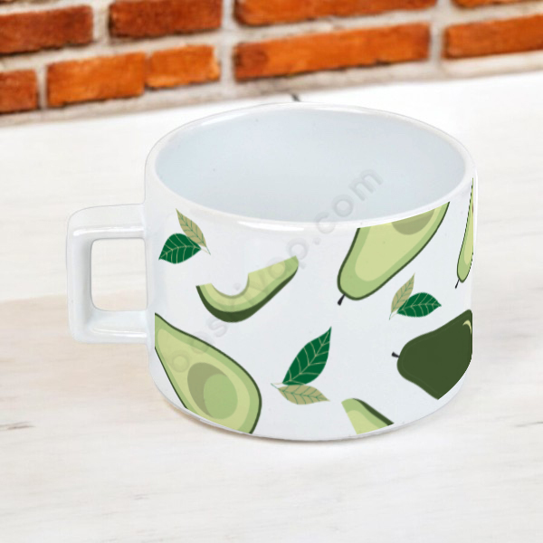 Avakado Tasarım Baskılı Kendin Tasarla Kahve Fincanı online tasarla
