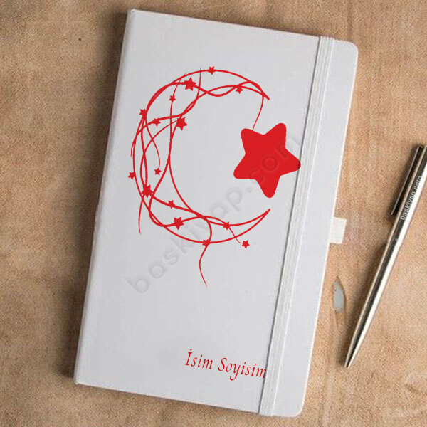 Ay Yıldızlı Ajanda online tasarla