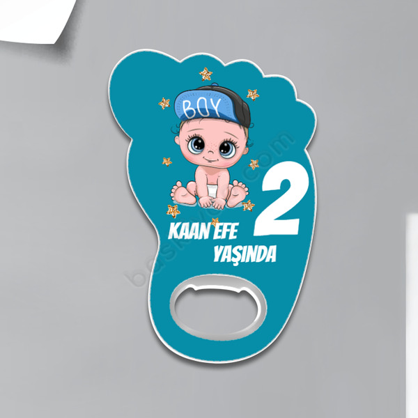 Erkek Bebeklere Özel Ayak Magnet Açacak online tasarla