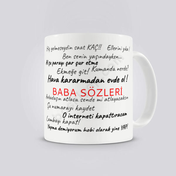 Baba Sözleri Temalı Babalar Günü Kupa online tasarla